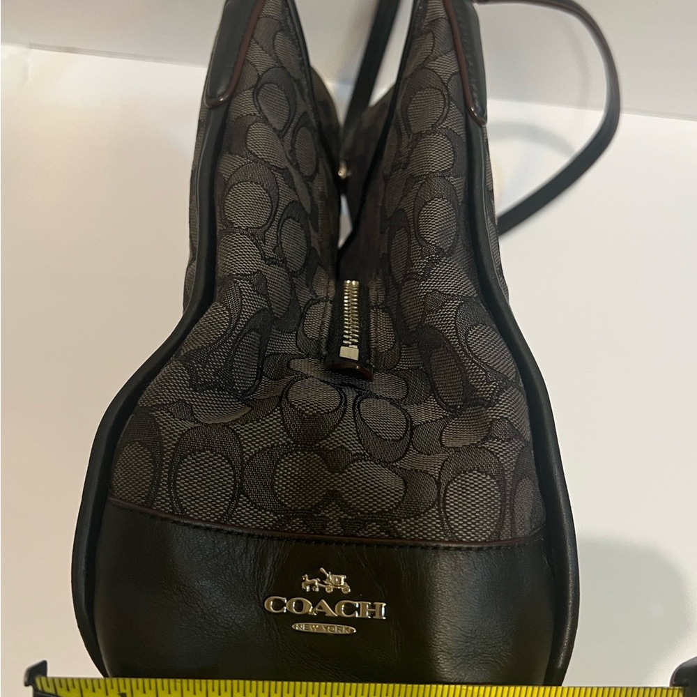 Coach Black Leather and Mesh Handbag